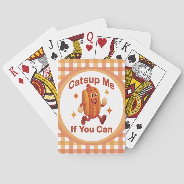Jeu De Cartes Catsume-moi si tu peux drôle Hot Dog - Ketchup Pun (dos)