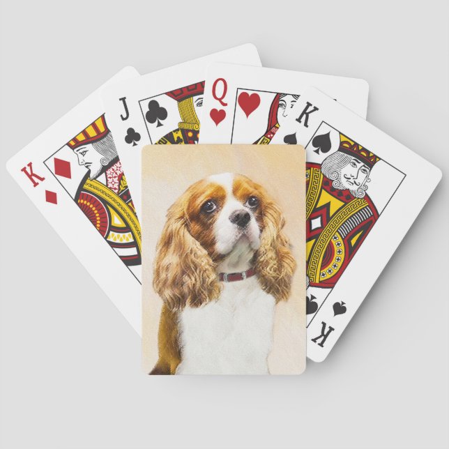 Jeu De Cartes Cavalier King Charles Spaniel Peinture originale (dos)