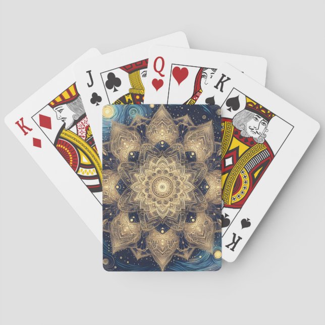 Jeu De Cartes Celestial Zen Mandala Van Gogh Starry Nuit Nebula (dos)