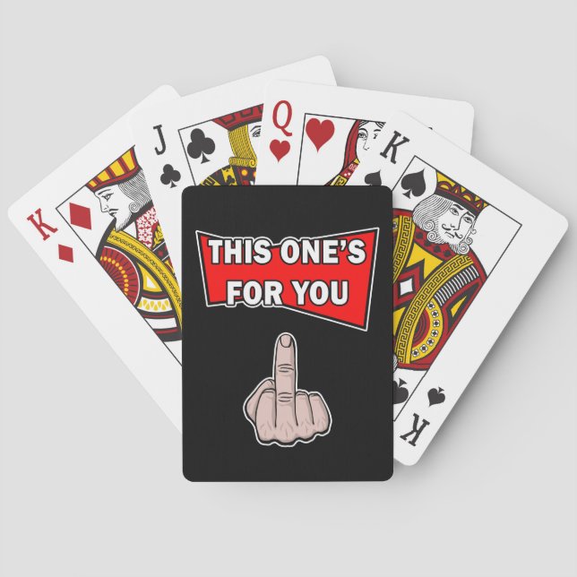 Jeu De Cartes Celui-ci est pour vous Jouer des cartes (dos)