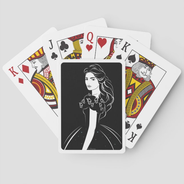 Jeu De Cartes Cendrillon en noir (dos)