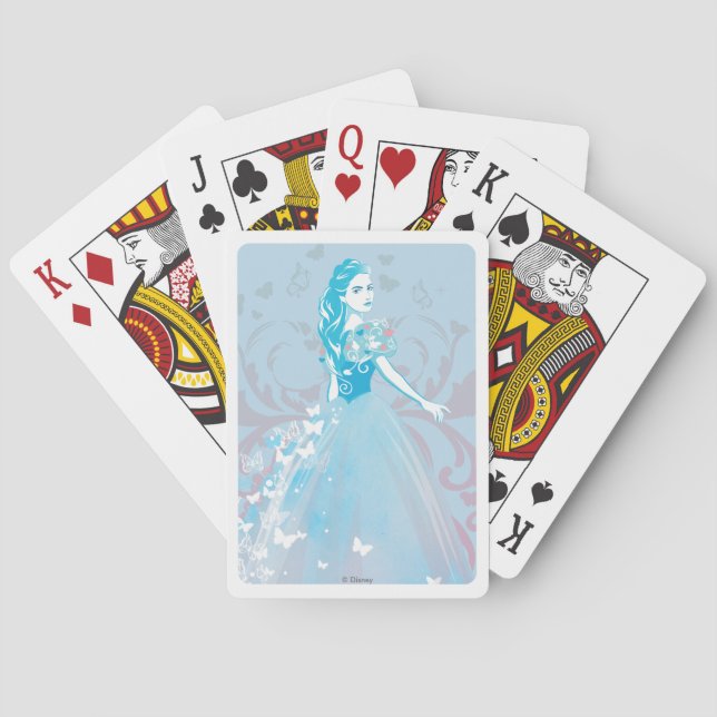 Jeu De Cartes Cendrillon fantaisie papillon fleurit (dos)