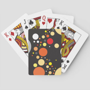 Jeu De Cartes Cercles de tailles aléatoires orange vifs