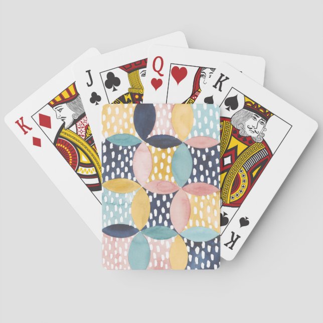 Jeu De Cartes Cercles géométriques aquarelle (dos)