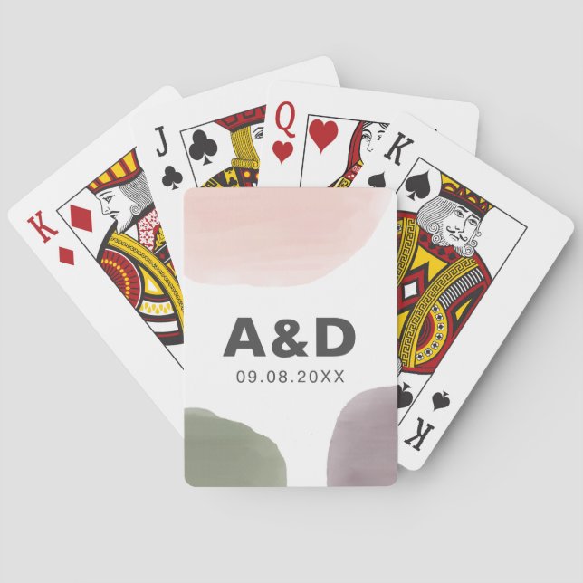 Jeu De Cartes Cercles modernes Mariage Jouer des cartes, Faveurs (dos)