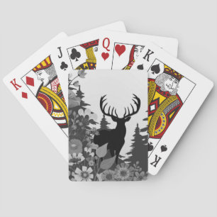 Jeu De Cartes Cerf à grande ramure hors de la forêt 
