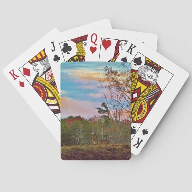 Jeu De Cartes Cerf avec ciel bleu rose (dos)