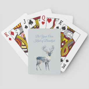 Jeu De Cartes Cerf Chic Bleu Blanc