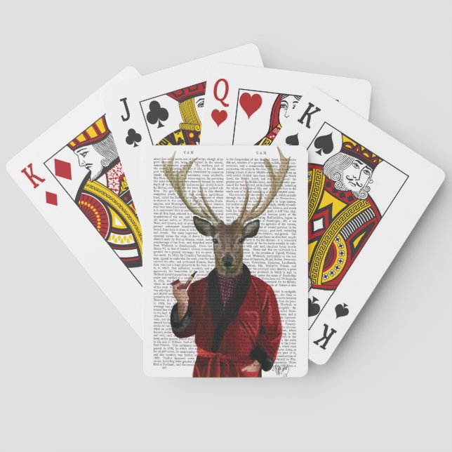 Jeu De Cartes Cerf dans la veste de tabac (dos)