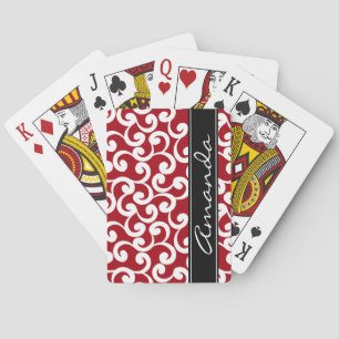 Jeu De Cartes Cerry Red Monogrammes Éléments Imprimer