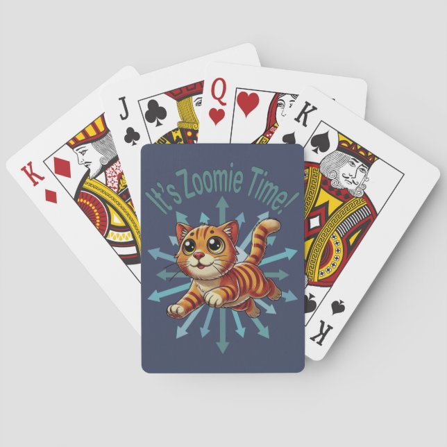 Jeu De Cartes C'est l'heure de Zoomie Chat tigré orange (dos)