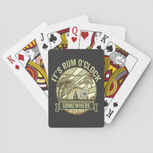 Jeu De Cartes C'est Rum O'clock Quelque part Drôle Vacances Vint