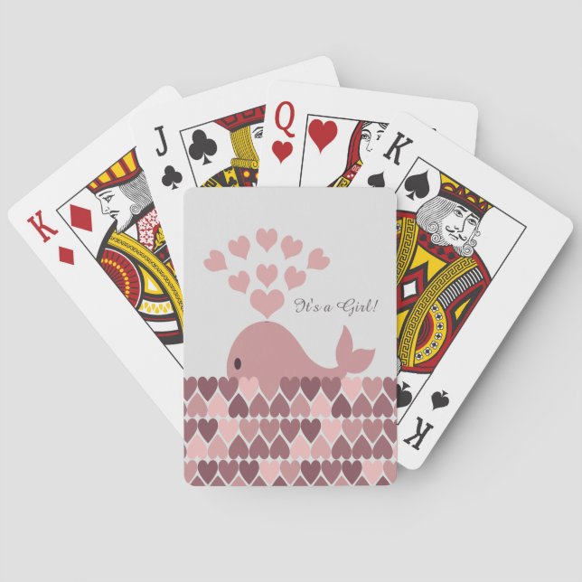 Jeu De Cartes C'est une fille ! Baleine rose fine (dos)