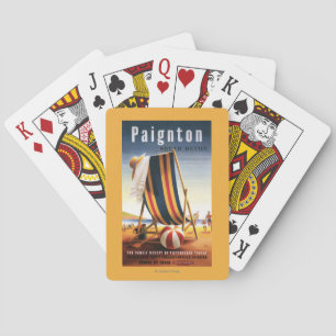 Jeu De Cartes Chaise de plage de chemins de fer et affiche