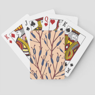 Jeu De Cartes Champ de Queues de chat contre un Arrière - plan d