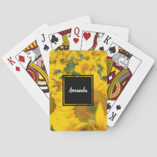Jeu De Cartes Champ jaune de tournesols photo