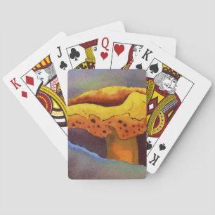 Jeu De Cartes Champignon de tabouret jaune et orange
