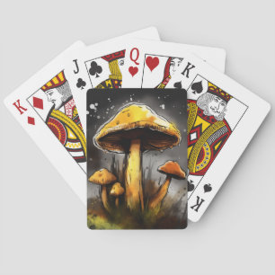 Jeu De Cartes Champignons de terre psychédélique Génération AI