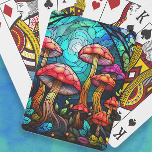 Jeu De Cartes Champignons en verre tendu Toadstool Imaginaire My
