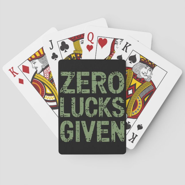 Jeu De Cartes Chance zéro pour la Saint-Patrick hilarante (dos)