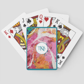 Jeu De Cartes Chansons cardiaques Abstraites Monogrammes Cartes