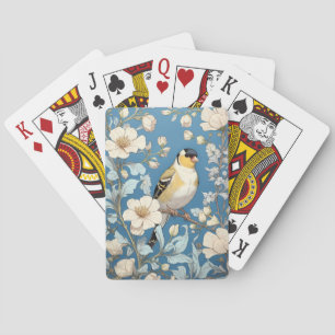 Jeu De Cartes Chardonneret américain inspiré de William Morris