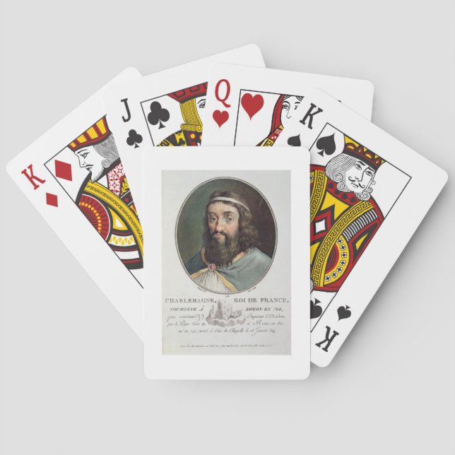 Jeu De Cartes Charlemagne (747-814), King of France, engraved by (dos)