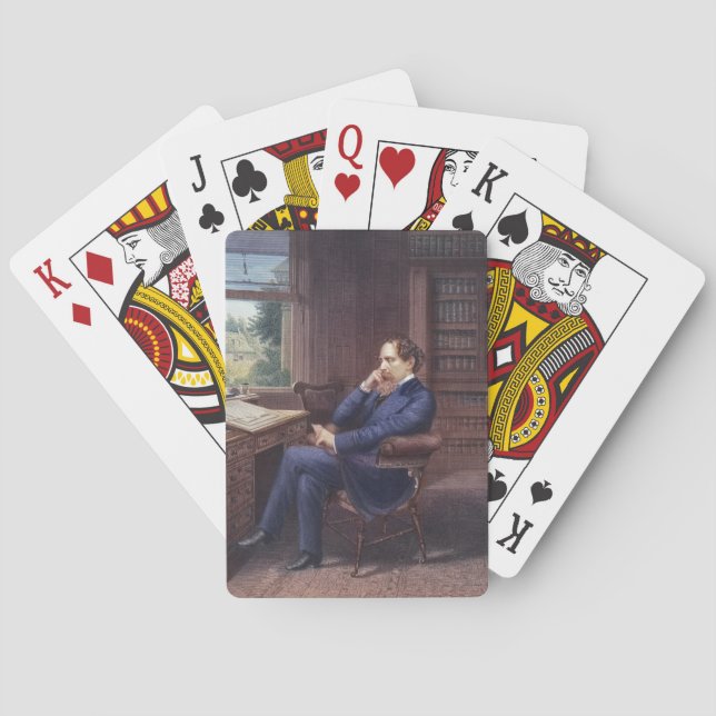 Jeu De Cartes Charles Dickens dans son étude (dos)