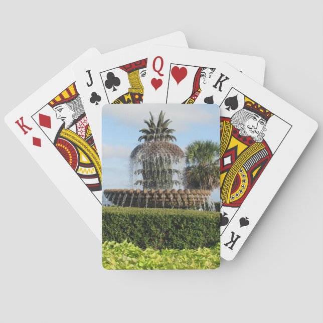 Jeu De Cartes Charleston SC Fontaine d'ananas Jouer des cartes (dos)