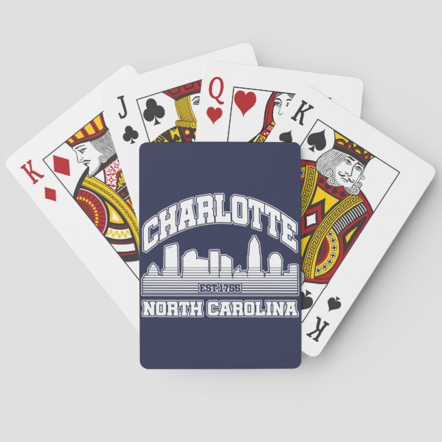 Jeu De Cartes Charlotte, Caroline du Nord (dos)