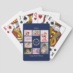 Jeu De Cartes Charming Gold Family Photo Collage Father's Day