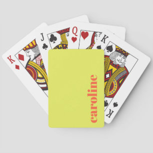 Jeu De Cartes Chartreuse Jaune Orange Gras Nom Personnalisé