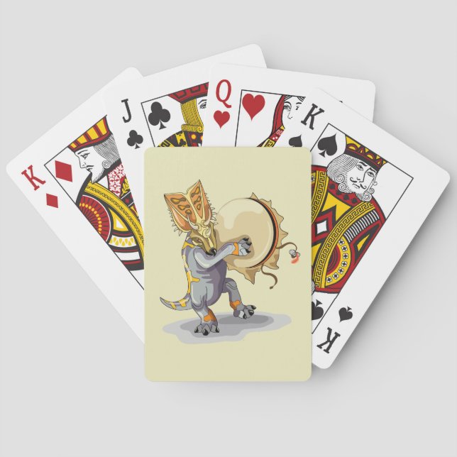 Jeu De Cartes Chasmosaurus Dansant Un Rituel De Shaman (dos)