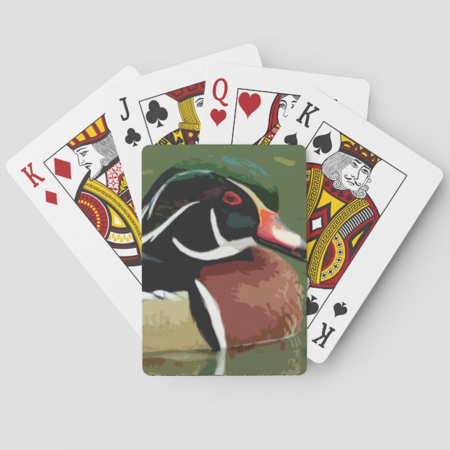 Jeu De Cartes Chasse De Canard Cartes De Jeu, Canard De Bois (dos)