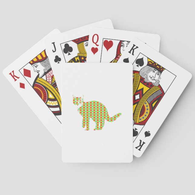 Jeu De Cartes Chat à motifs (dos)