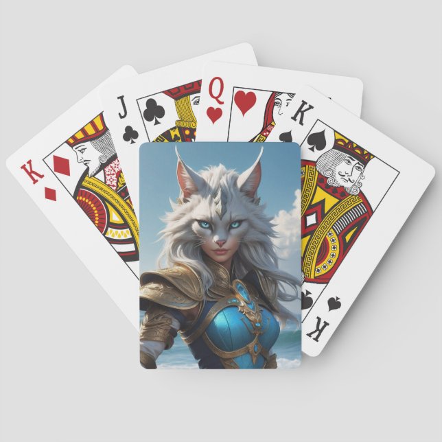 Jeu De Cartes Chat à oeil bleu (dos)