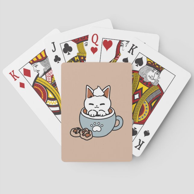 Jeu De Cartes Chat adorable en Mug Conception de vacances - Chat (dos)