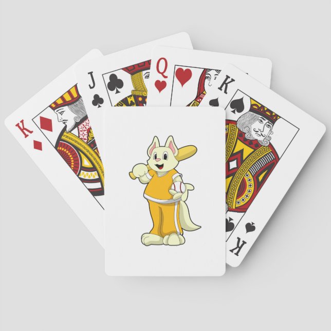 Jeu De Cartes Chat au baseball avec batte de baseball (dos)
