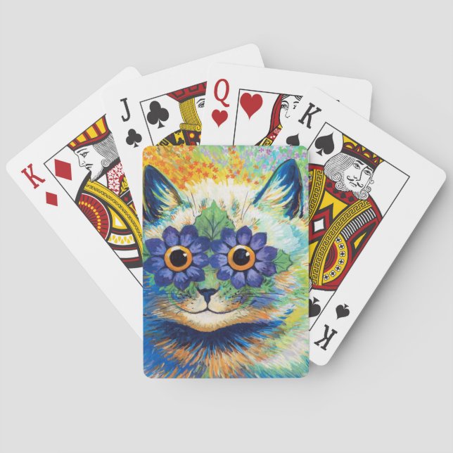 Jeu De Cartes Chat aux yeux de fleurs | Louis Wain | (dos)