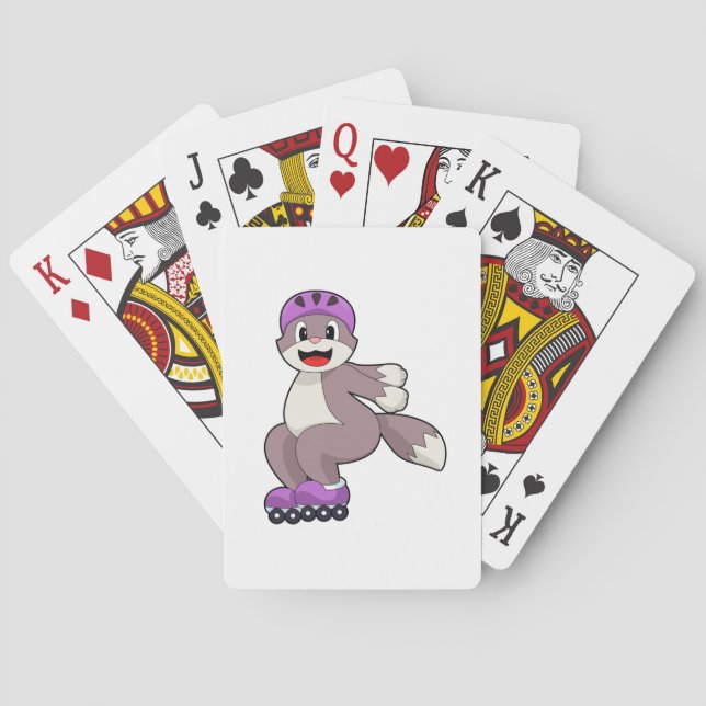 Jeu De Cartes Chat avec roulettes (dos)