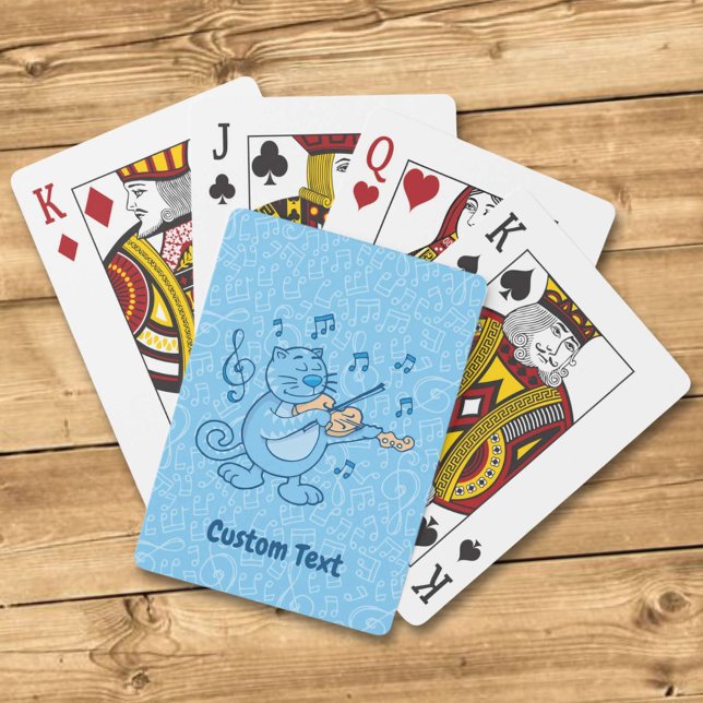 Jeu De Cartes Chat bleu avec Violon Jouer des cartes (Créateur téléchargé)