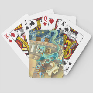 Jeu De Cartes Chat bleu et souris bleue