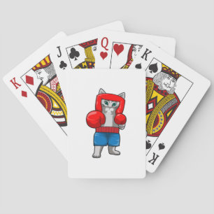 Jeu De Cartes Chat Boxe avec gants de boxe