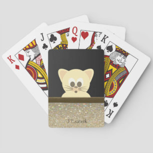 Jeu De Cartes Chat chatte élégant, Noir