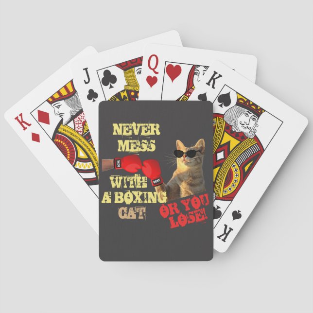 Jeu De Cartes Chat de boîte amusant | Mignons Amoureux de les ch (dos)