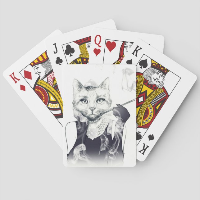 Jeu De Cartes Chat de glamour (dos)