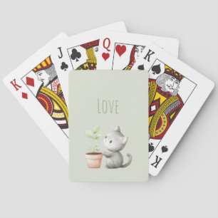 Jeu De Cartes Chat de jardin avec amour pour les plantes