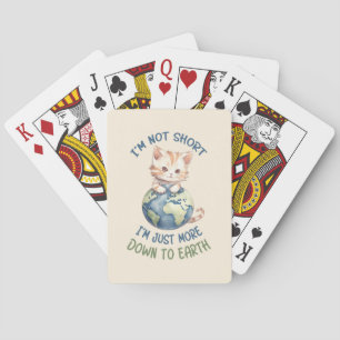 Jeu De Cartes Chat drôle et mignon - Vers la terre (2)