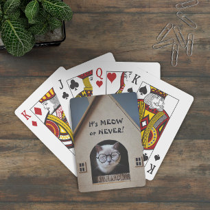 Jeu De Cartes Chat drôle portant des lunettes Citation C'est mia