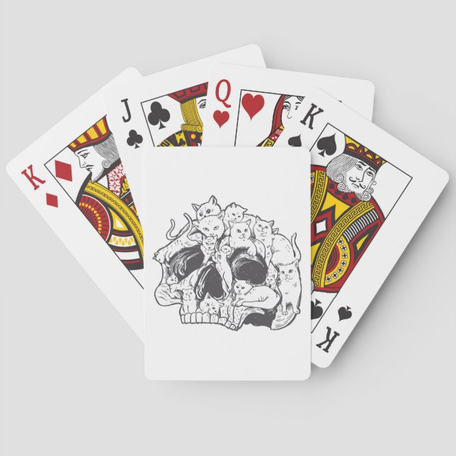 Jeu De Cartes Chat Kitty avec canon Anniversaire et Halloween Co (dos)